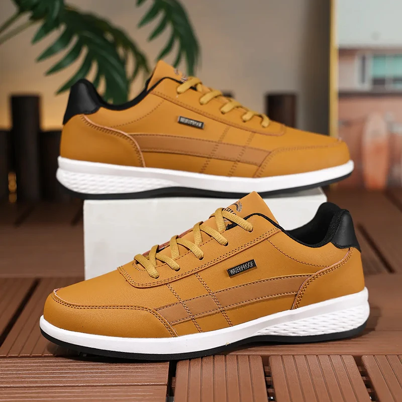 Badminton Shoes Men - Skórzane buty męskie PU, sneakersy, modne