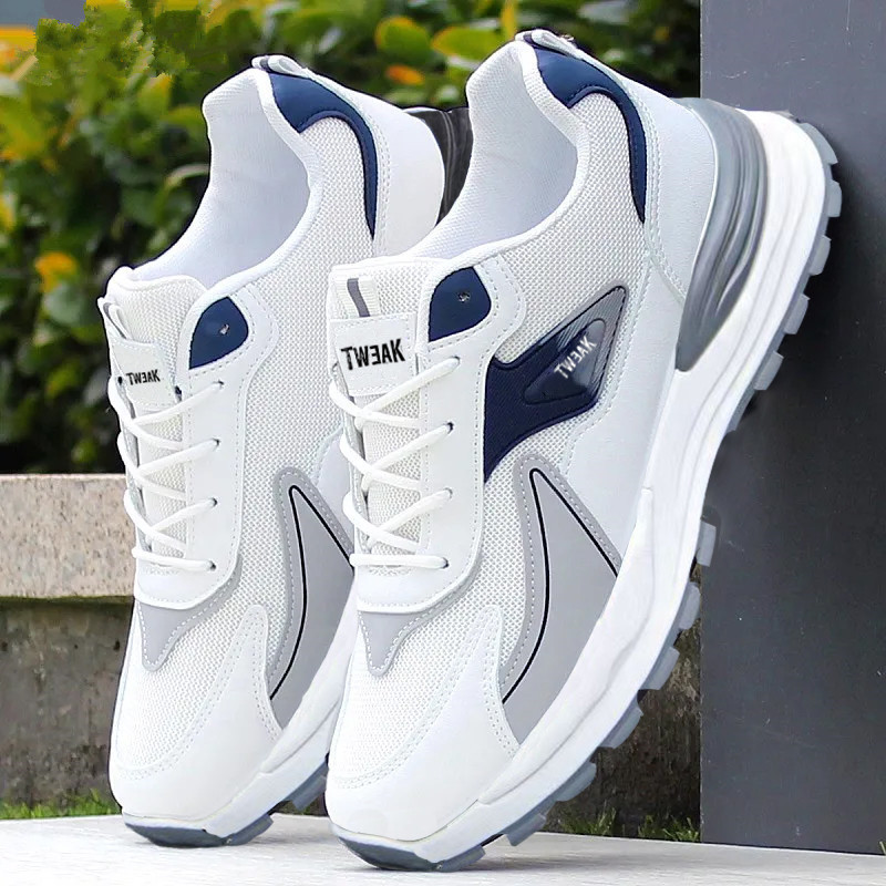 Badminton Shoes - Męskie buty sportowe z siateczki, sznurowane,