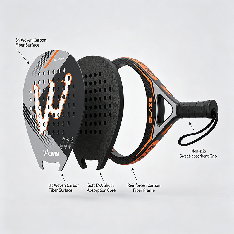 Rakieta do padla CWIN BLAZE 3K – Badminton Racket Carbon recenzja i cena