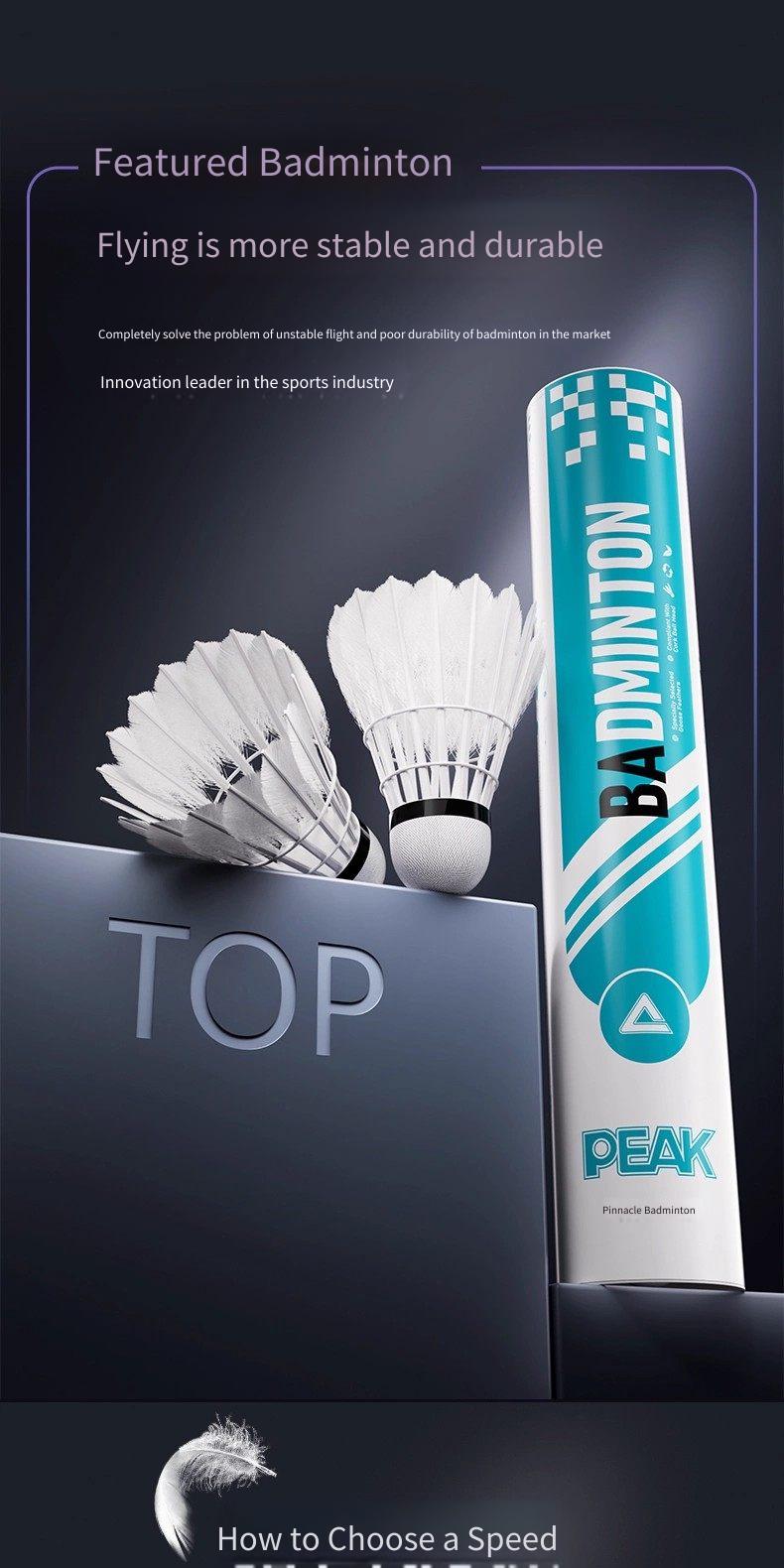 Piłeczki do badmintona PEAK z  – Feather Shuttlecock recenzja i cena