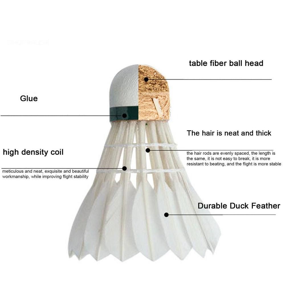 3/6/12 sztuk profesjonalna lot – Feather Shuttlecock recenzja i cena